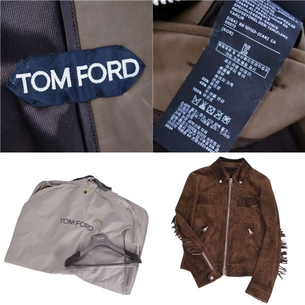 TOM FORD Western Fringe Leather Jacket Size 44 (XS)