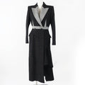Alexander McQueen 20AW Asymmetric Long Tweed Coat Black Multi Size 40 Runway