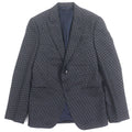 LOUIS VUITTON 23AW Pont Neuf Fit LV Logo All-Over Single Tailored Jacket Navy Size 46