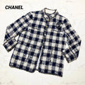 CHANEL 06P CC Mark Check Tweed Jacket Size 40