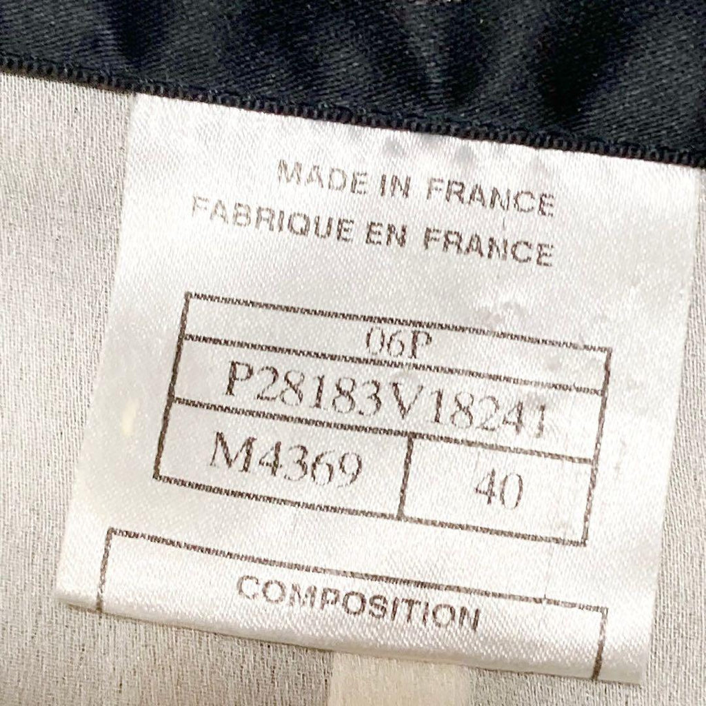 CHANEL 06P CC Mark Check Tweed Jacket Size 40