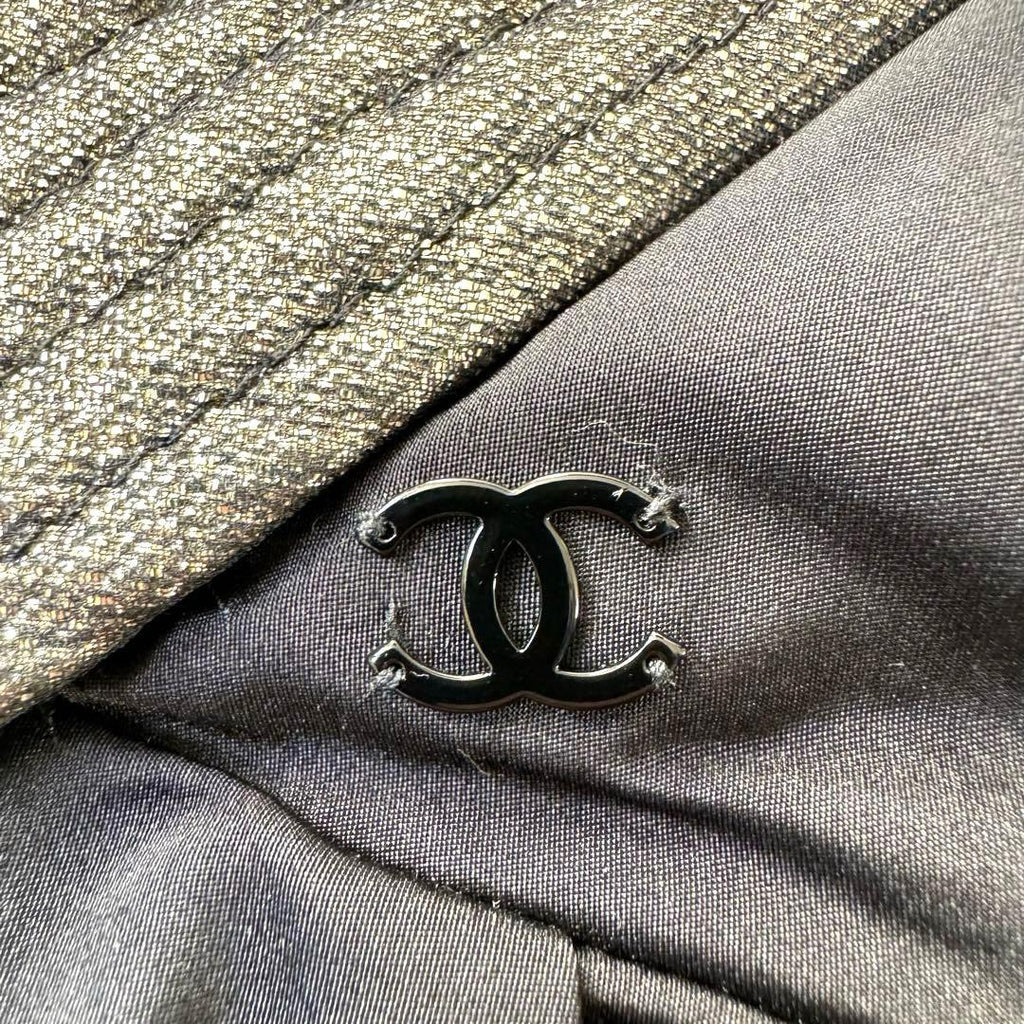 CHANEL Camellia Ribbon Dress CC Mark Hardware Size 36 Unworn