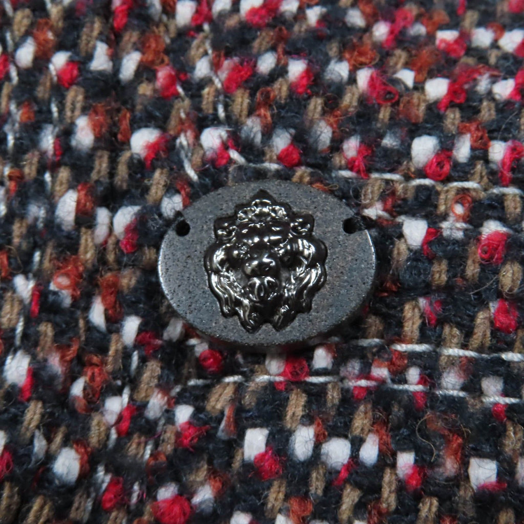 CHANEL 14B Lion CC Button Short Sleeve Tweed Dress Multicolor Size 36