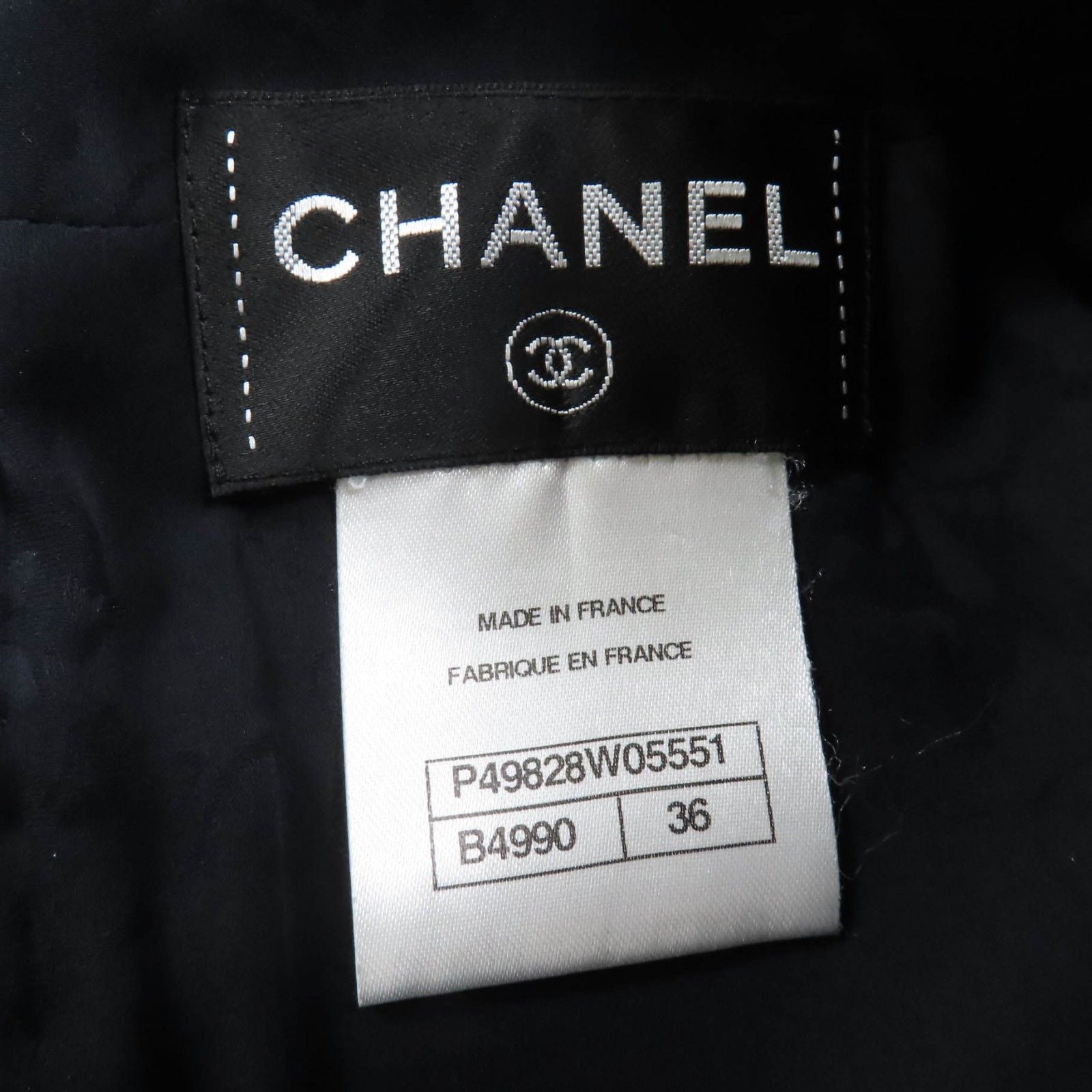 CHANEL 14B Lion CC Button Short Sleeve Tweed Dress Multicolor Size 36