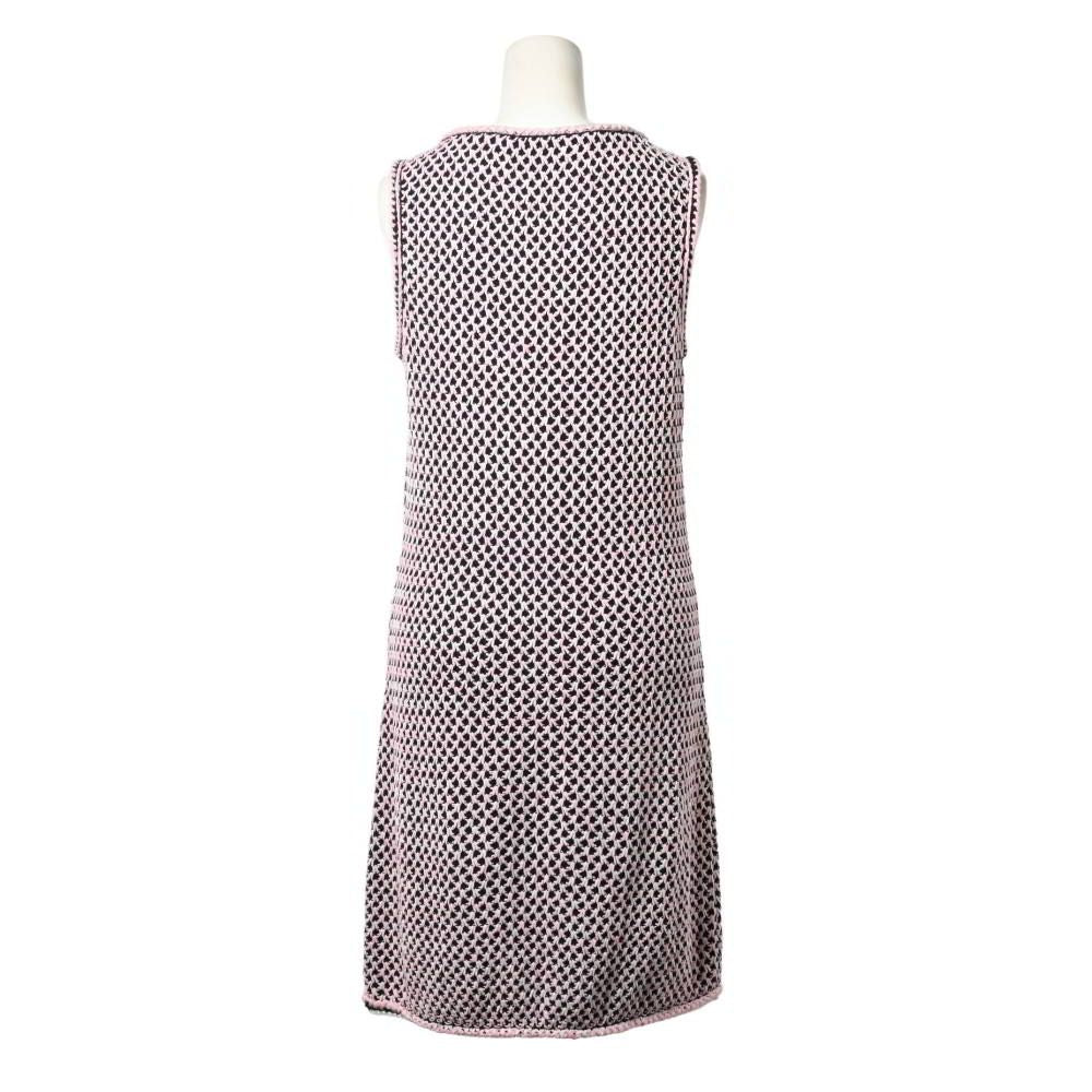CHANEL Silk Blend Sleeveless Dress with Plated Chain P56642K07388 Size 34