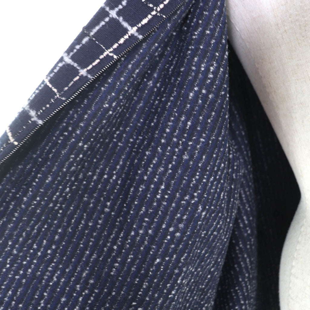CHANEL 2021 Wool Blend Tweed Coat CC Buttons Navy Runway Piece Size 34 Made in France