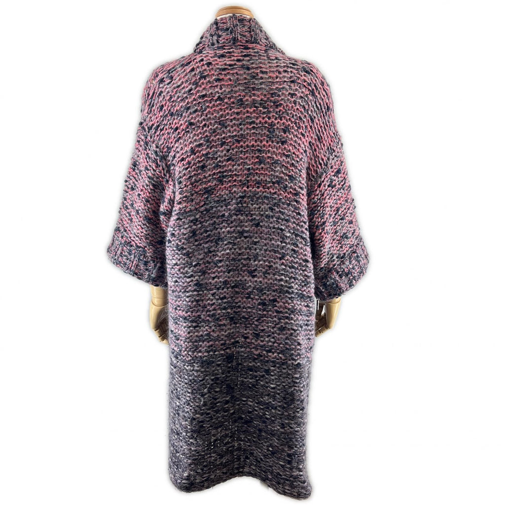 CHANEL Mohair Wool Lion Button Front Open Long Cardigan P50100 Size 34
