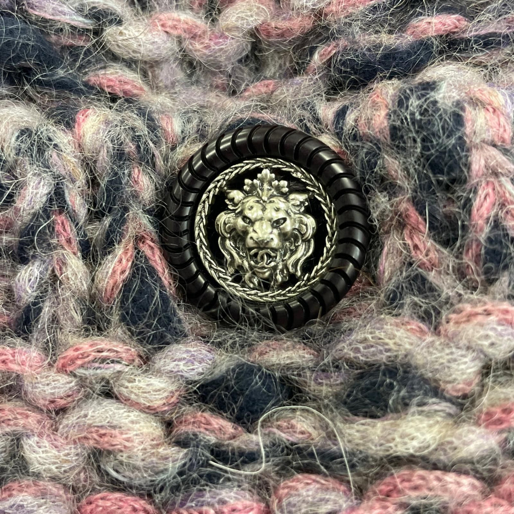 CHANEL Mohair Wool Lion Button Front Open Long Cardigan P50100 Size 34