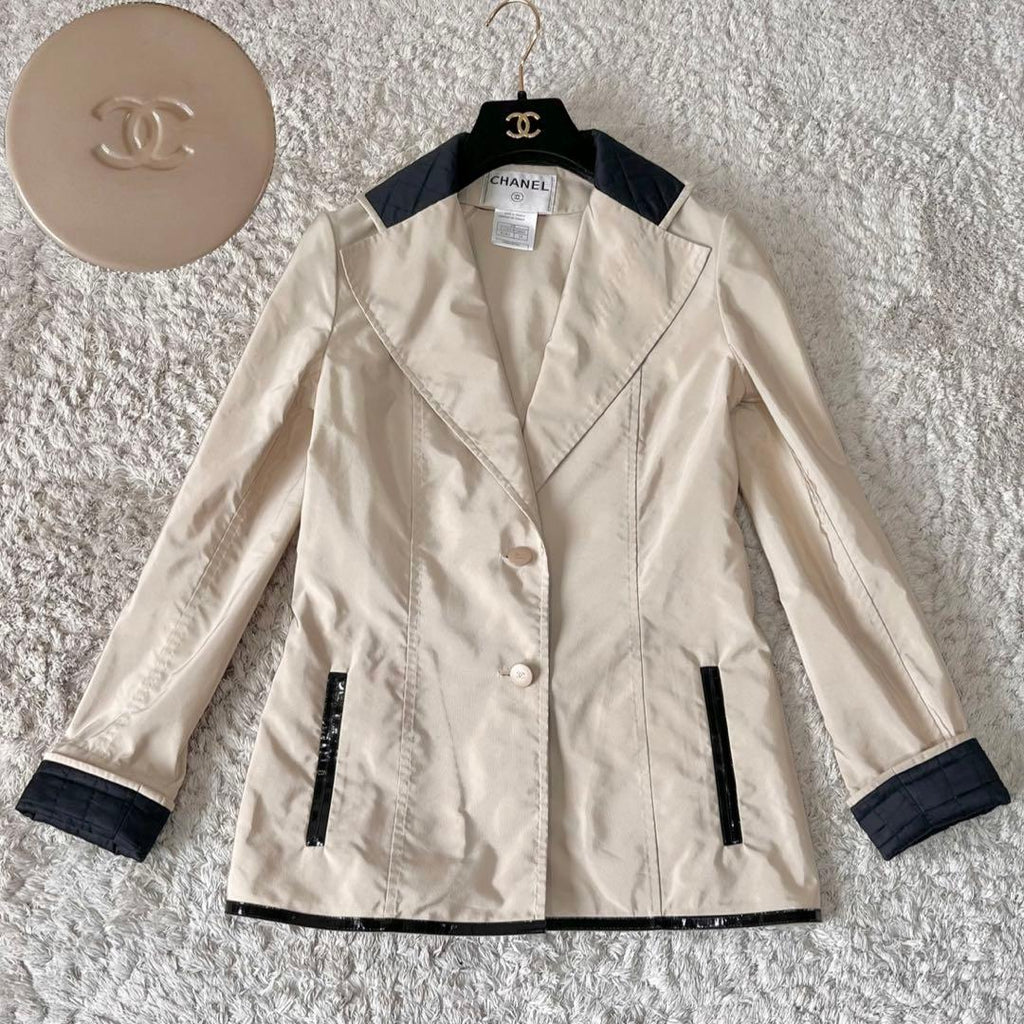 CHANEL Matelasse CC Button Tailored Jacket Size 34