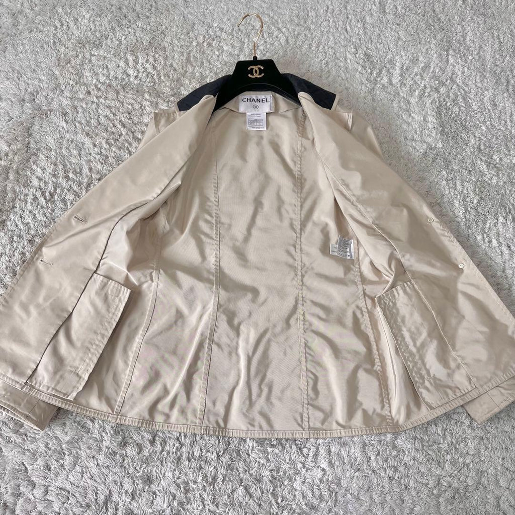 CHANEL Matelasse CC Button Tailored Jacket Size 34