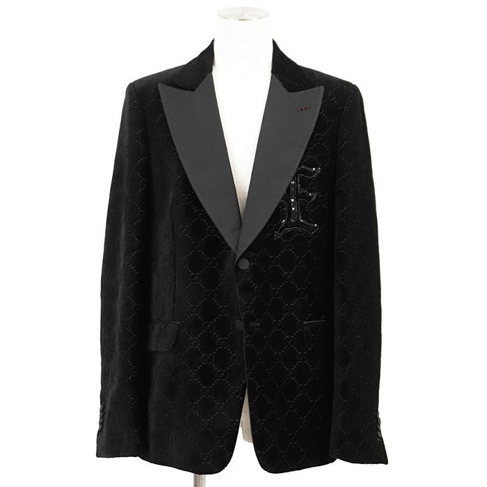 GUCCI GG Velour Tailored Jacket Size 56 Made to Order