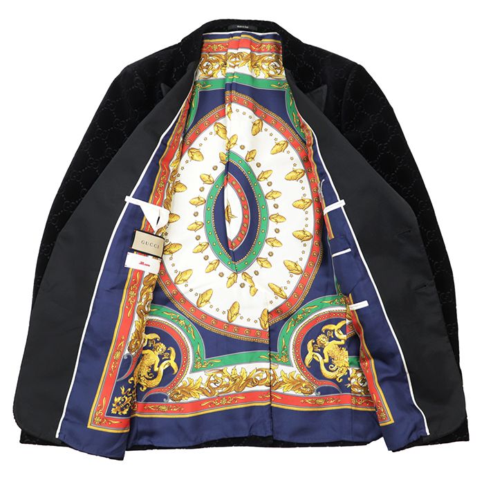 GUCCI GG Velour Tailored Jacket Size 56 Made to Order