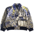 LOUIS VUITTON 2020 Tapestry Logo Embroidered Bomber Varsity Blouson Multicolor Size 52