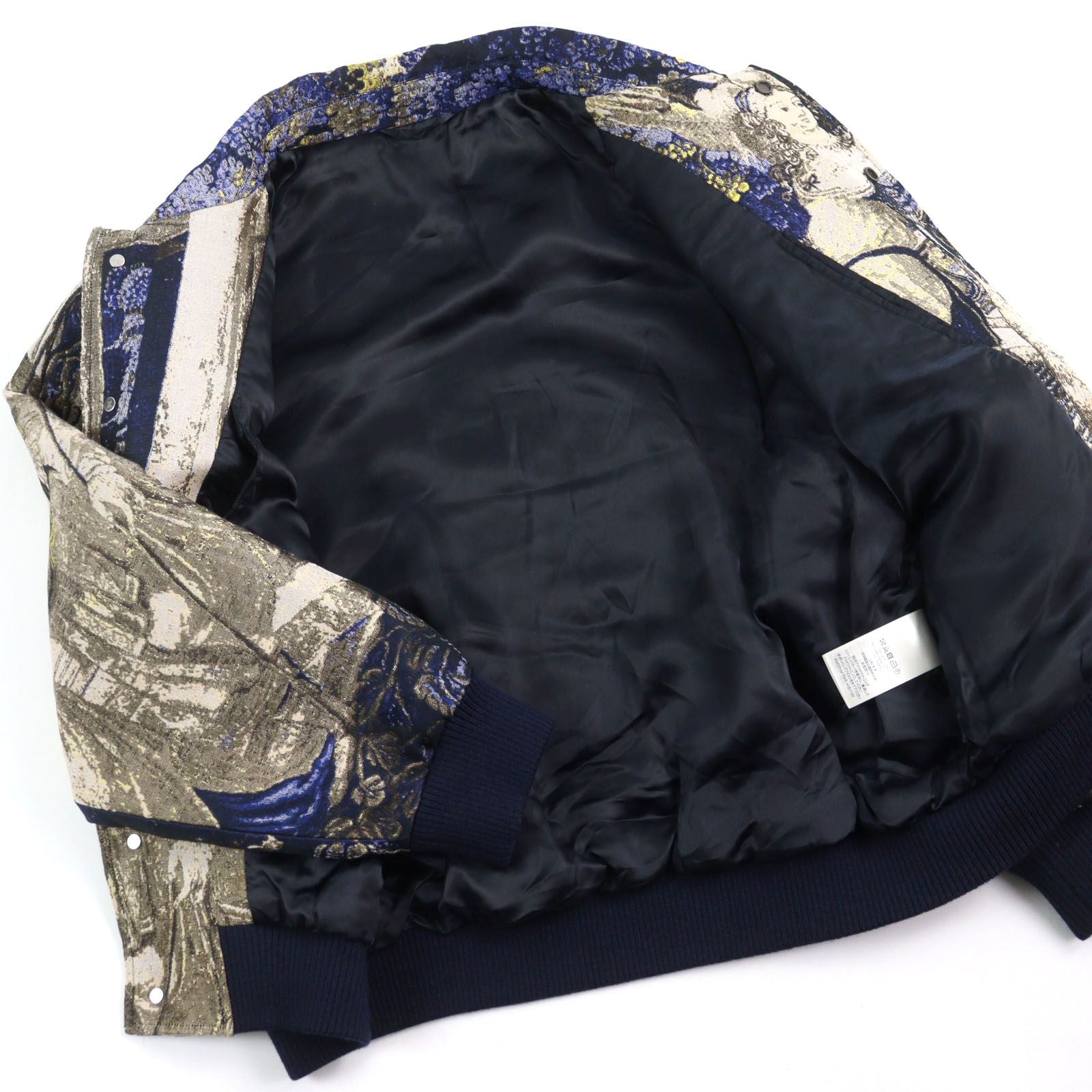 LOUIS VUITTON 2020 Tapestry Logo Embroidered Bomber Varsity Blouson Multicolor Size 52