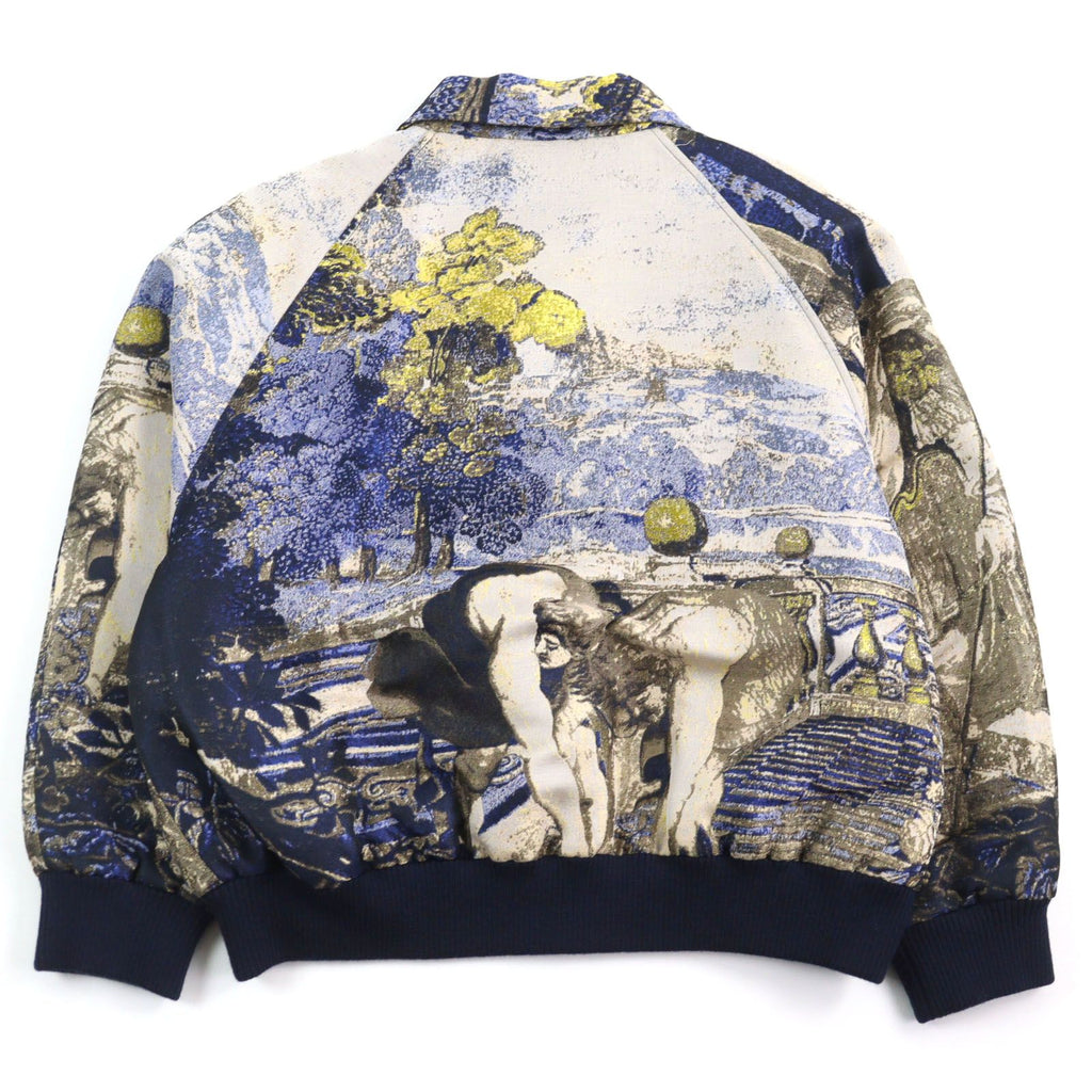 LOUIS VUITTON 2020 Tapestry Logo Embroidered Bomber Varsity Blouson Multicolor Size 52