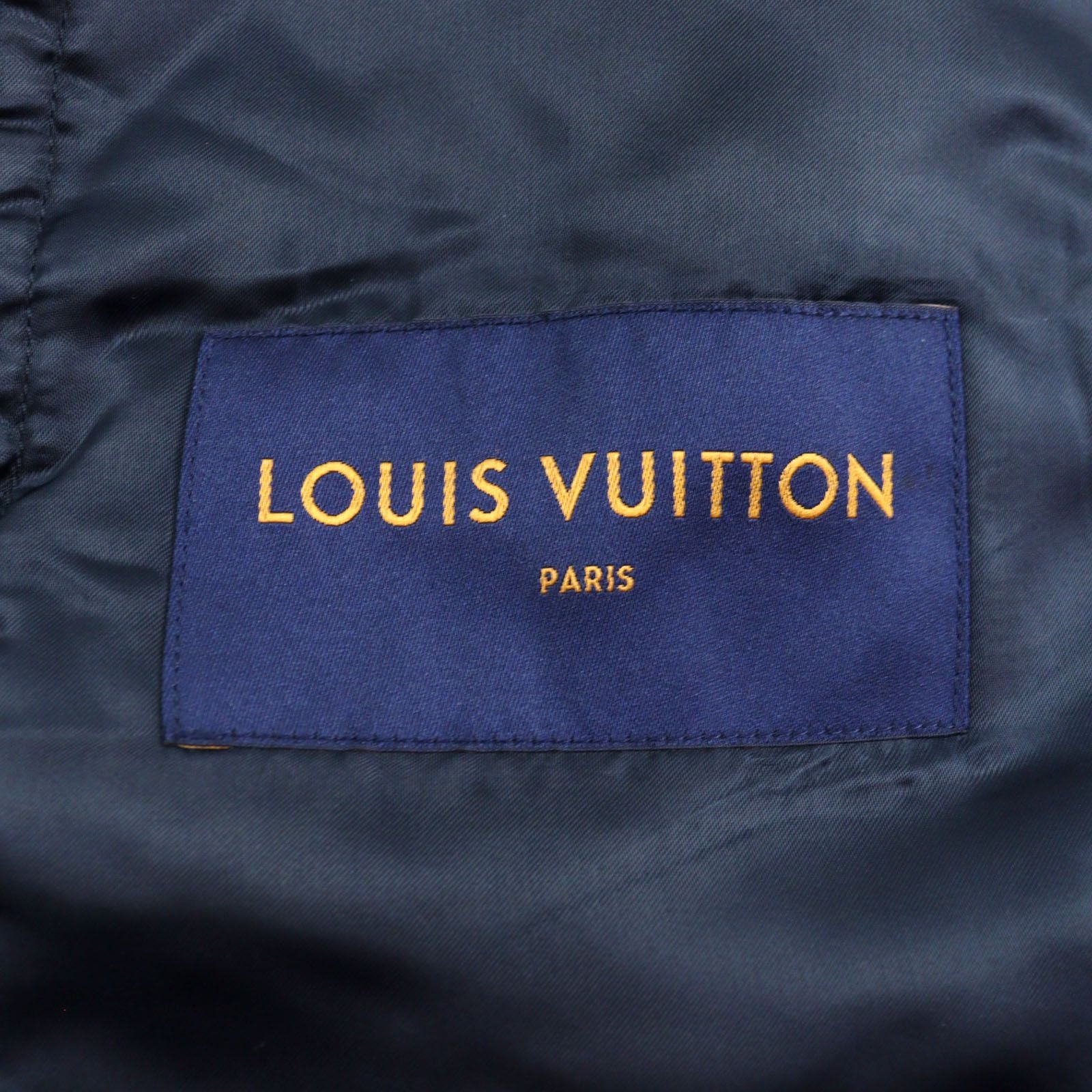 LOUIS VUITTON 2020 Tapestry Logo Embroidered Bomber Varsity Blouson Multicolor Size 52