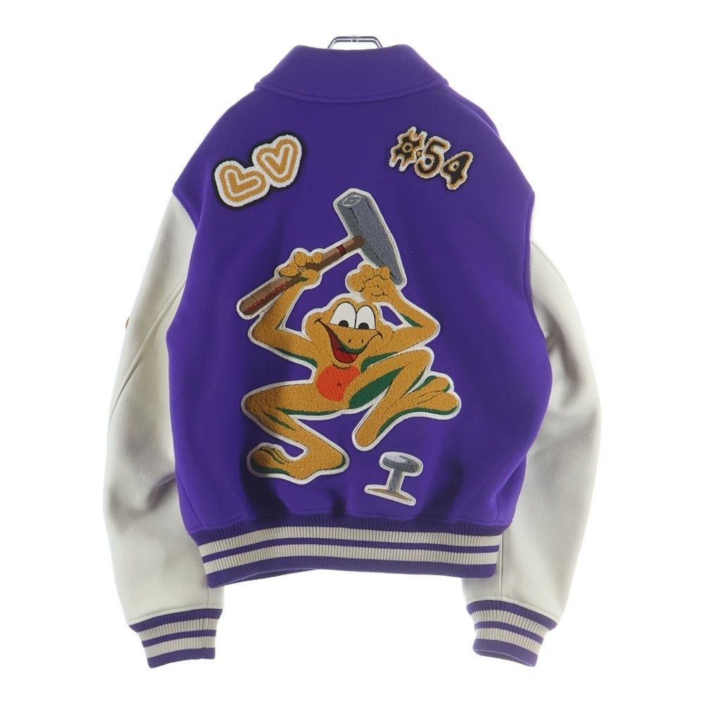 LOUIS VUITTON 22AW Multi Patched Mix Leather Varsity Blouson Size 48