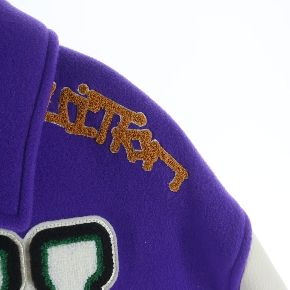 LOUIS VUITTON 22AW Multi Patched Mix Leather Varsity Blouson Size 48