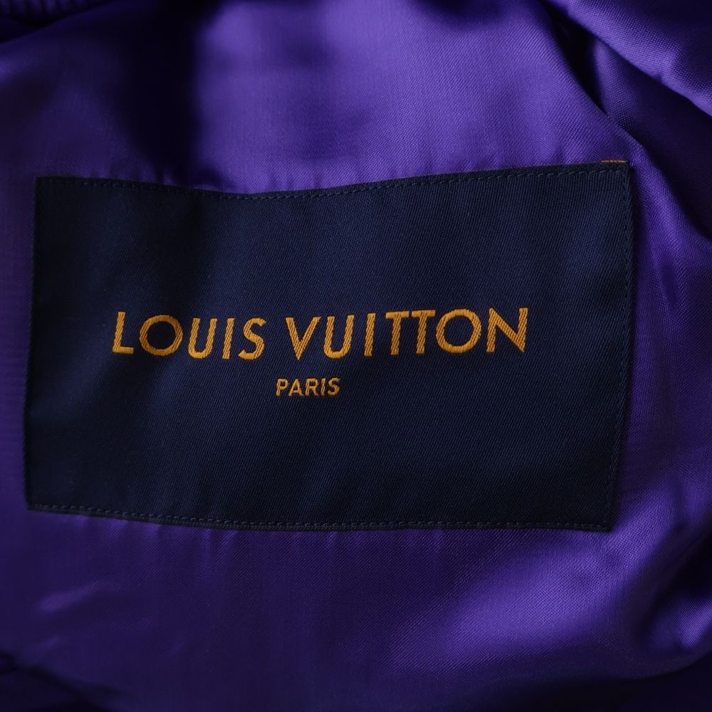 LOUIS VUITTON 22AW Multi Patched Mix Leather Varsity Blouson Size 48