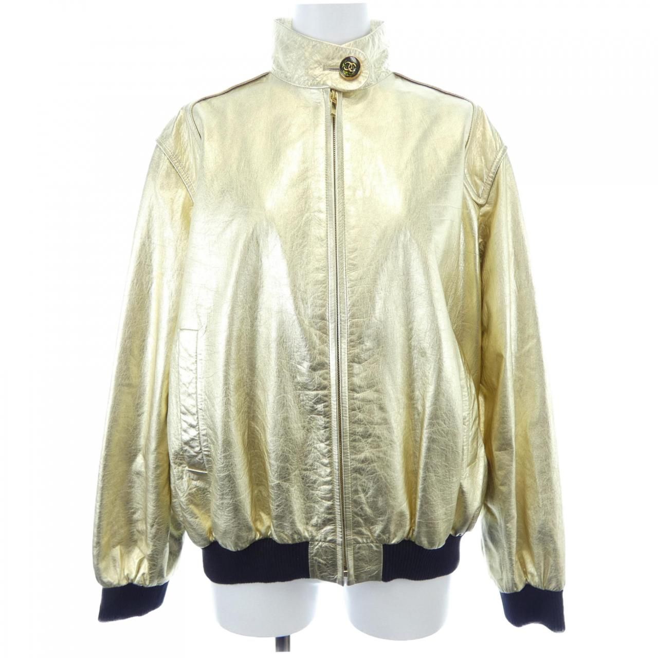 CHANEL Leather Jacket Size 34