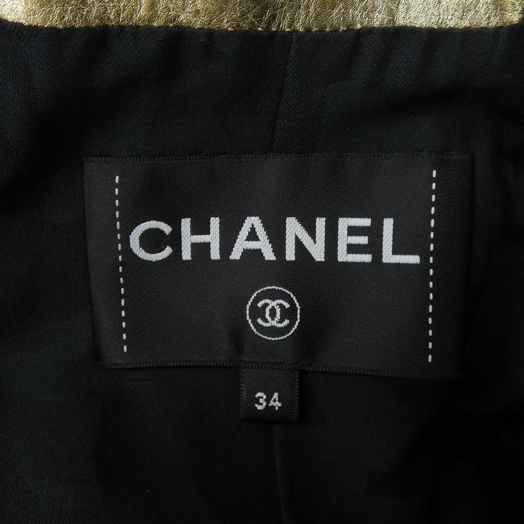 CHANEL Leather Jacket Size 34