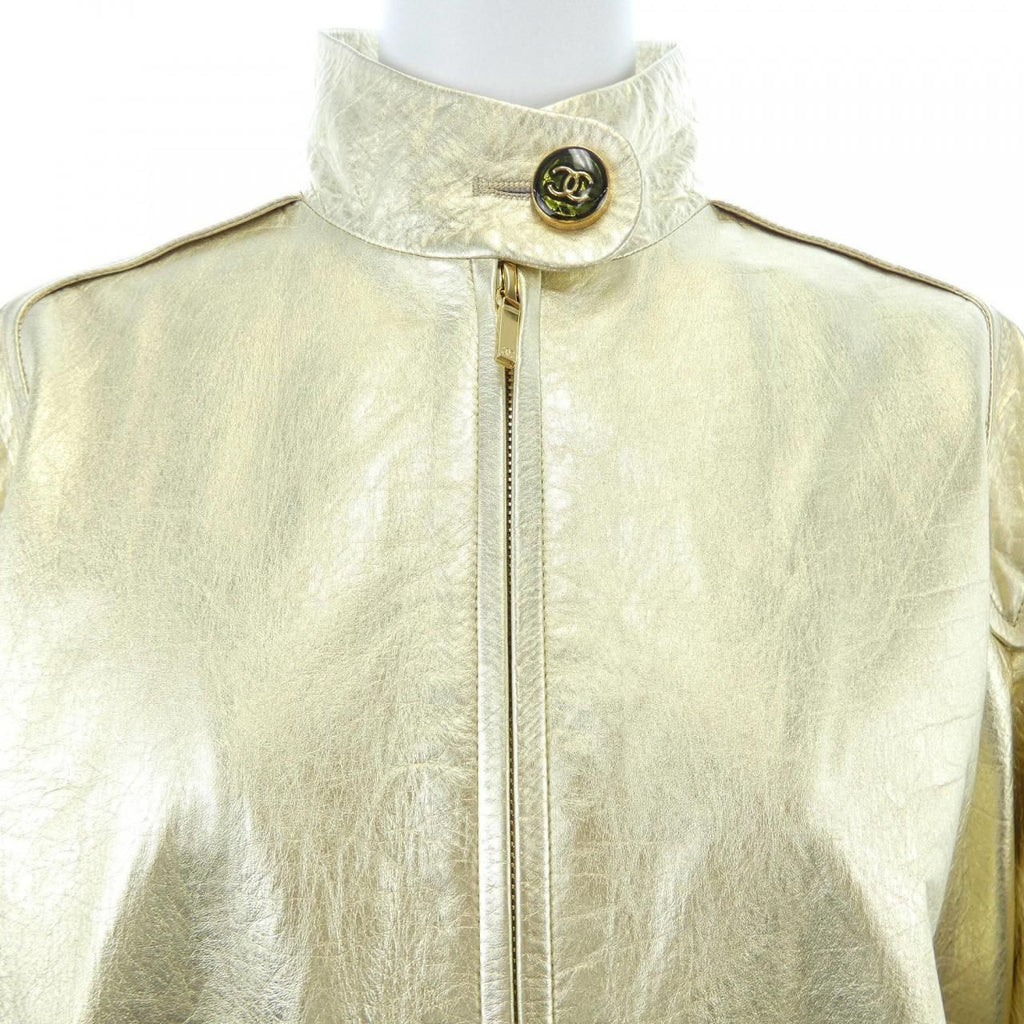 CHANEL Leather Jacket Size 34