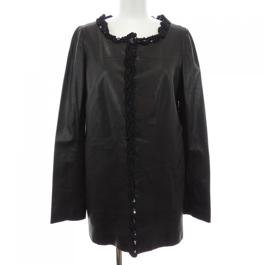 CHANEL 09A Leather Jacket Size 34