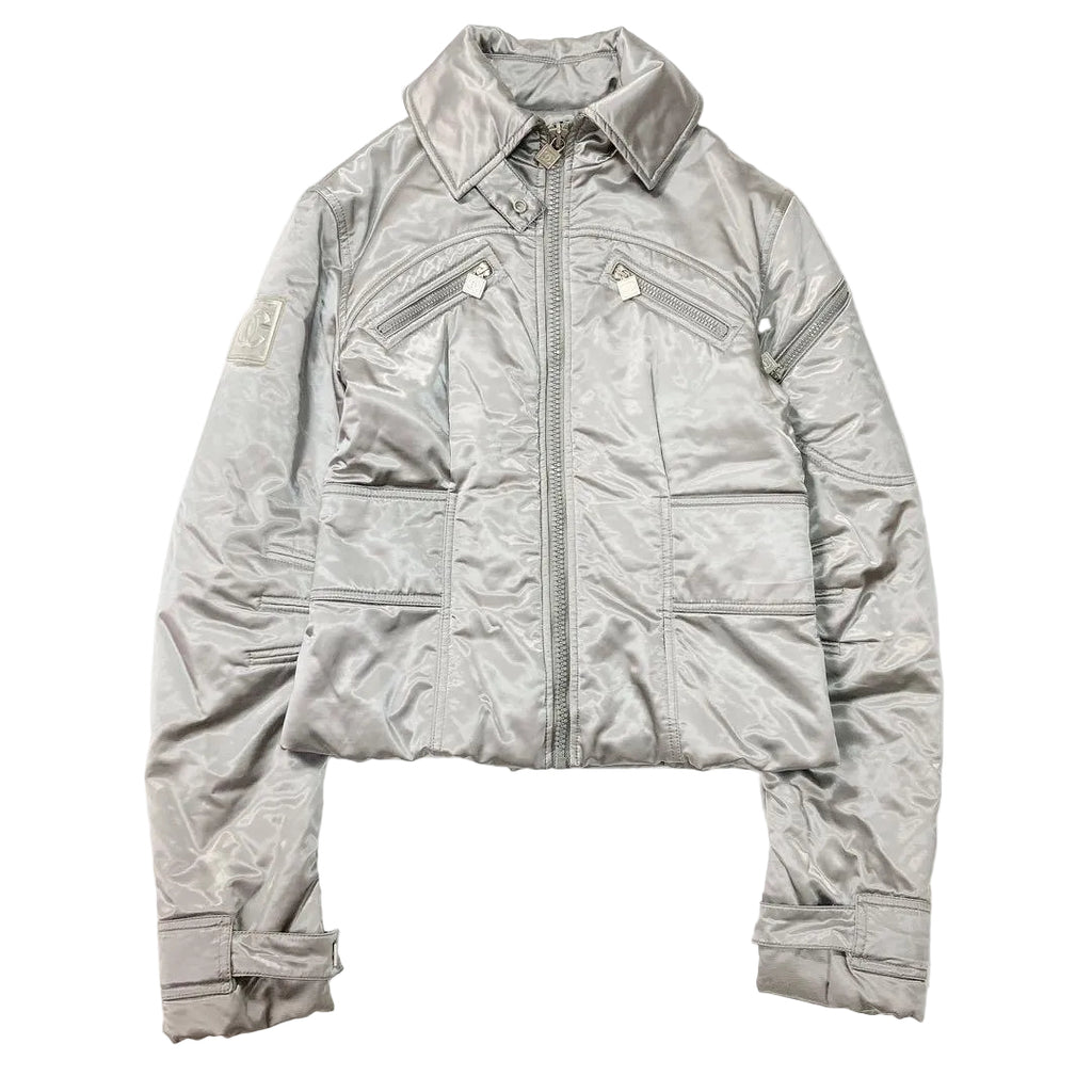 CHANEL Sport Line 04A CC Logo Padded Jacket Blouson Size 40