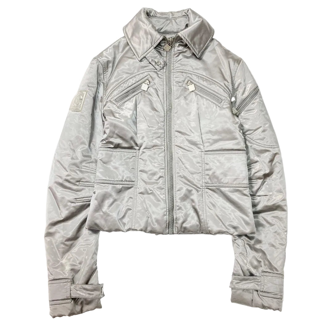 CHANEL Sport Line 04A CC Logo Padded Jacket Blouson Size 40
