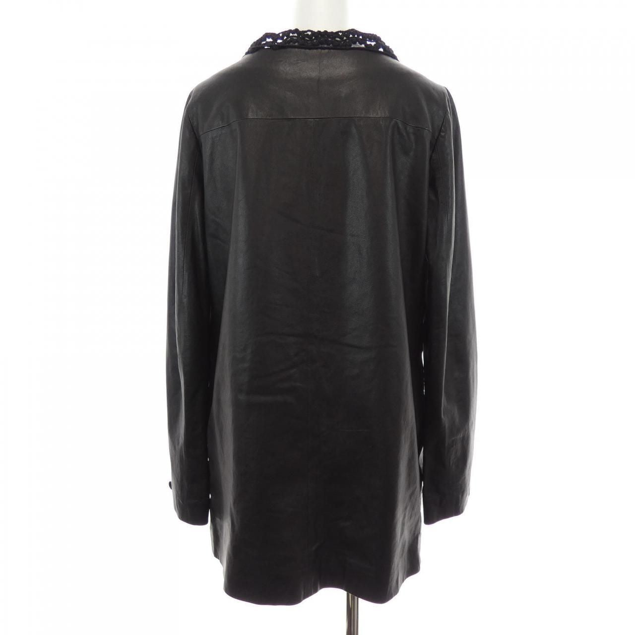 CHANEL 09A Leather Jacket Size 34