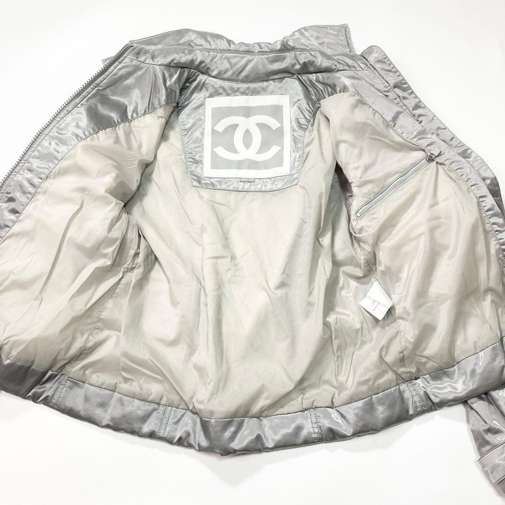 CHANEL Sport Line 04A CC Logo Padded Jacket Blouson Size 40