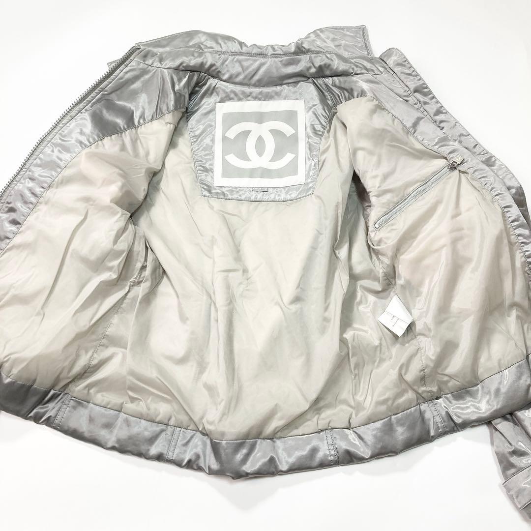 CHANEL Sport Line 04A CC Logo Padded Jacket Blouson Size 40