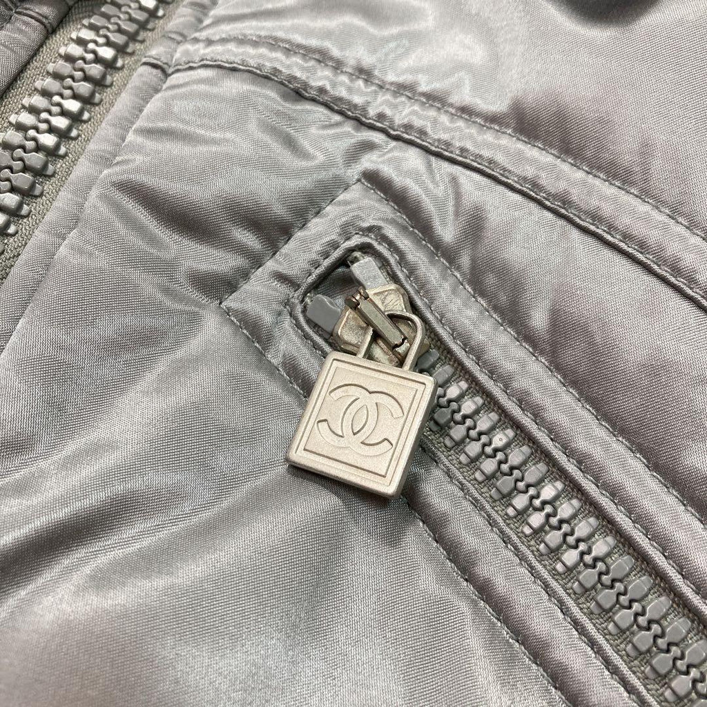 CHANEL Sport Line 04A CC Logo Padded Jacket Blouson Size 40
