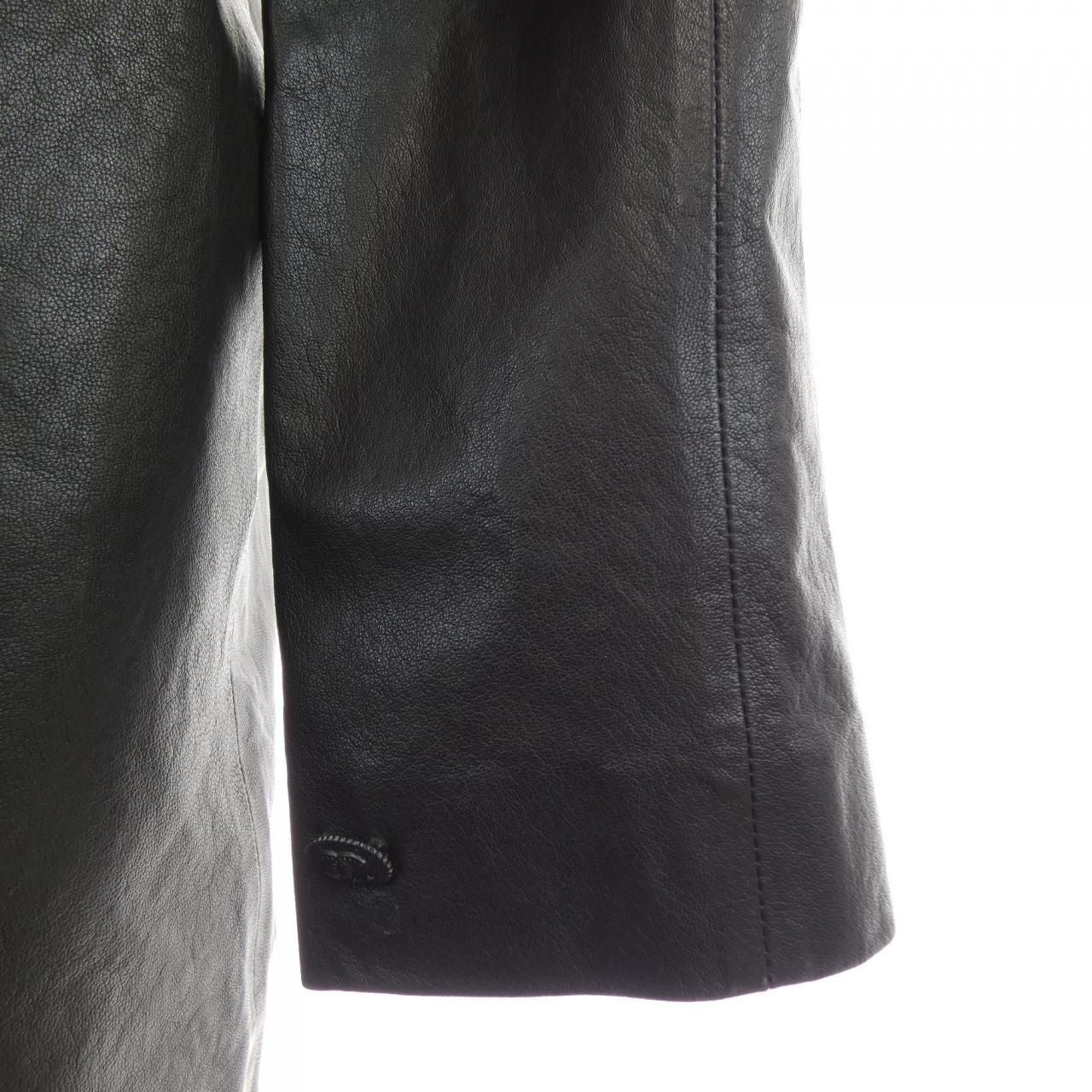 CHANEL 09A Leather Jacket Size 34