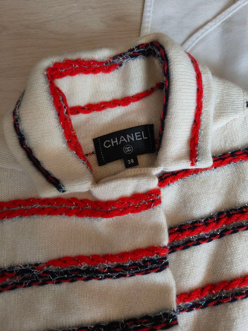 CHANEL カシミヤ ニット ジャケット カーディガン サイズ38