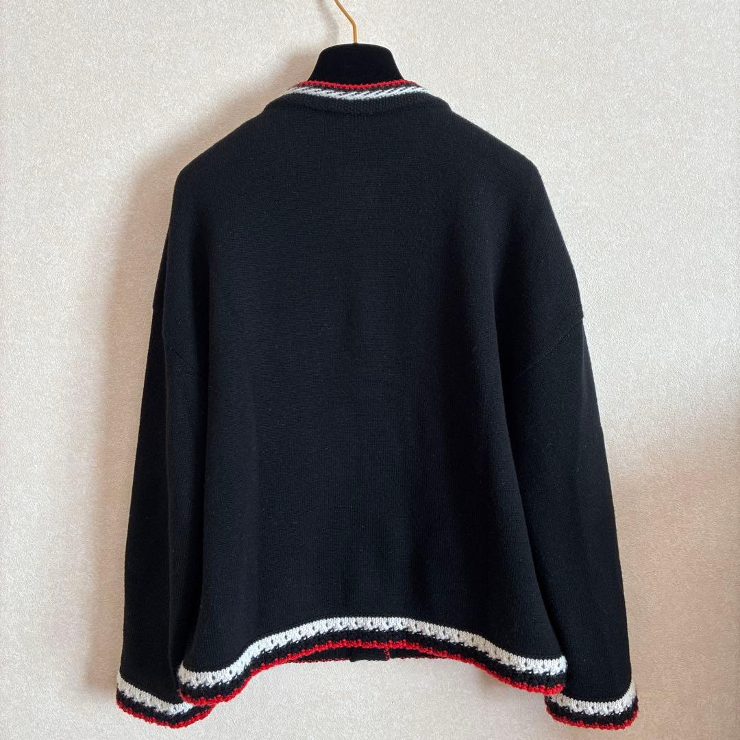 CHANEL 100% Cashmere Knit Jacket Black