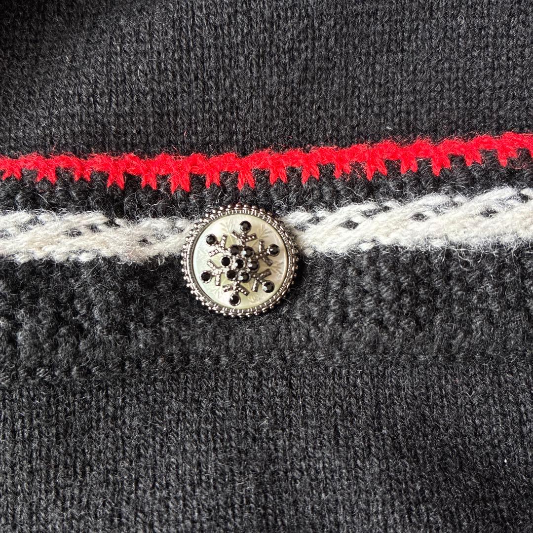 CHANEL 100% Cashmere Knit Jacket Black