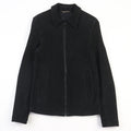 DOLCE & GABBANA G9BF1L Lambskin Silk Lining Black Tag Double Zip Leather Jacket Black Size 46