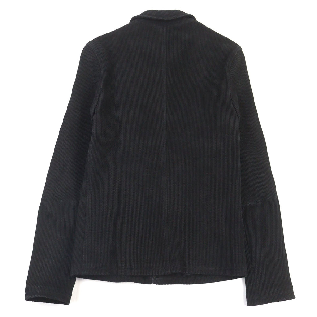 DOLCE & GABBANA G9BF1L Lambskin Silk Lining Black Tag Double Zip Leather Jacket Black Size 46
