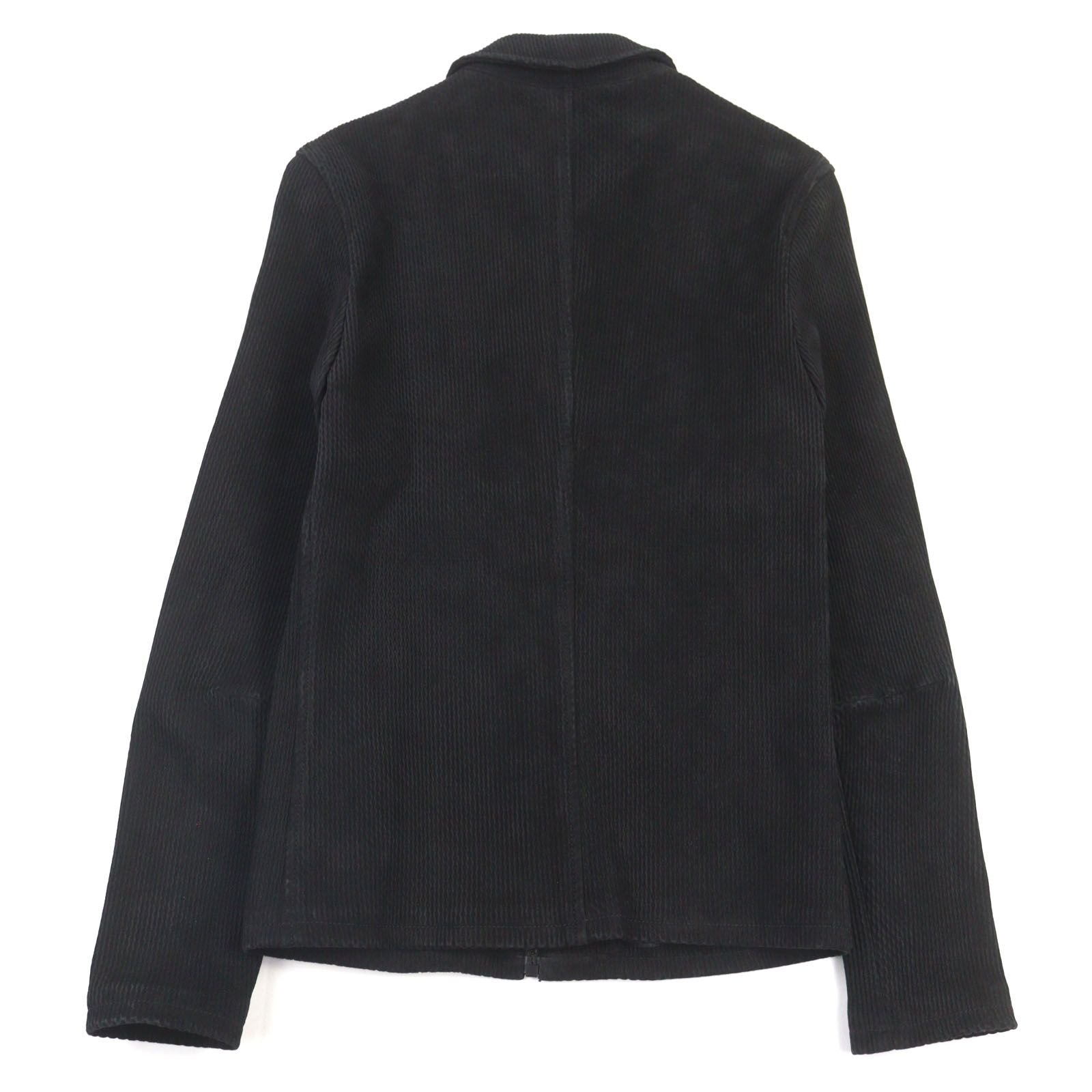 DOLCE & GABBANA G9BF1L Lambskin Silk Lining Black Tag Double Zip Leather Jacket Black Size 46