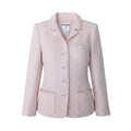 CHANEL 04C Fancy Tweed Tailored Jacket Pink CC Mark Size 40