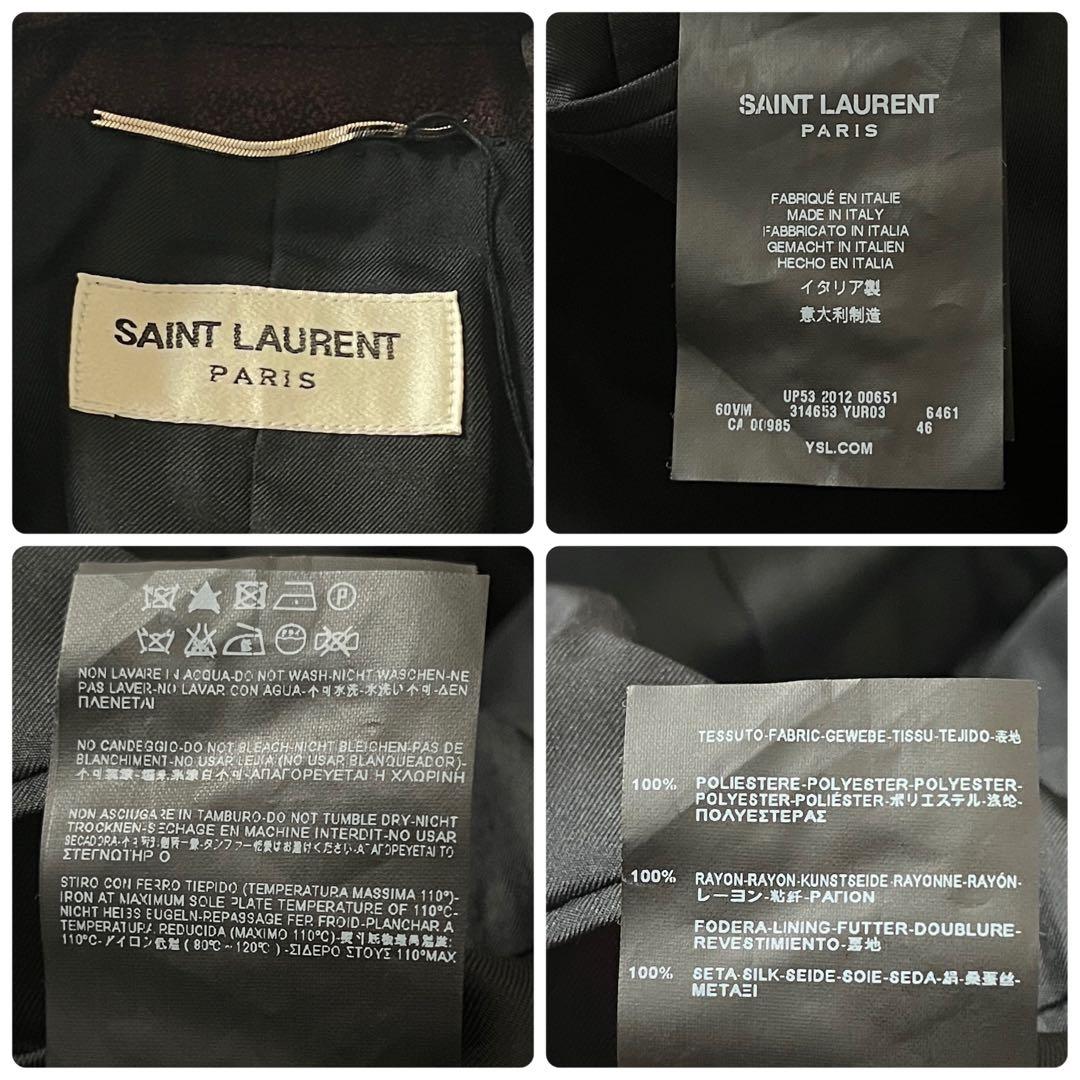 SAINT LAURENT Trimmed Smoking Jacket Hedi Era 13SS Size 46