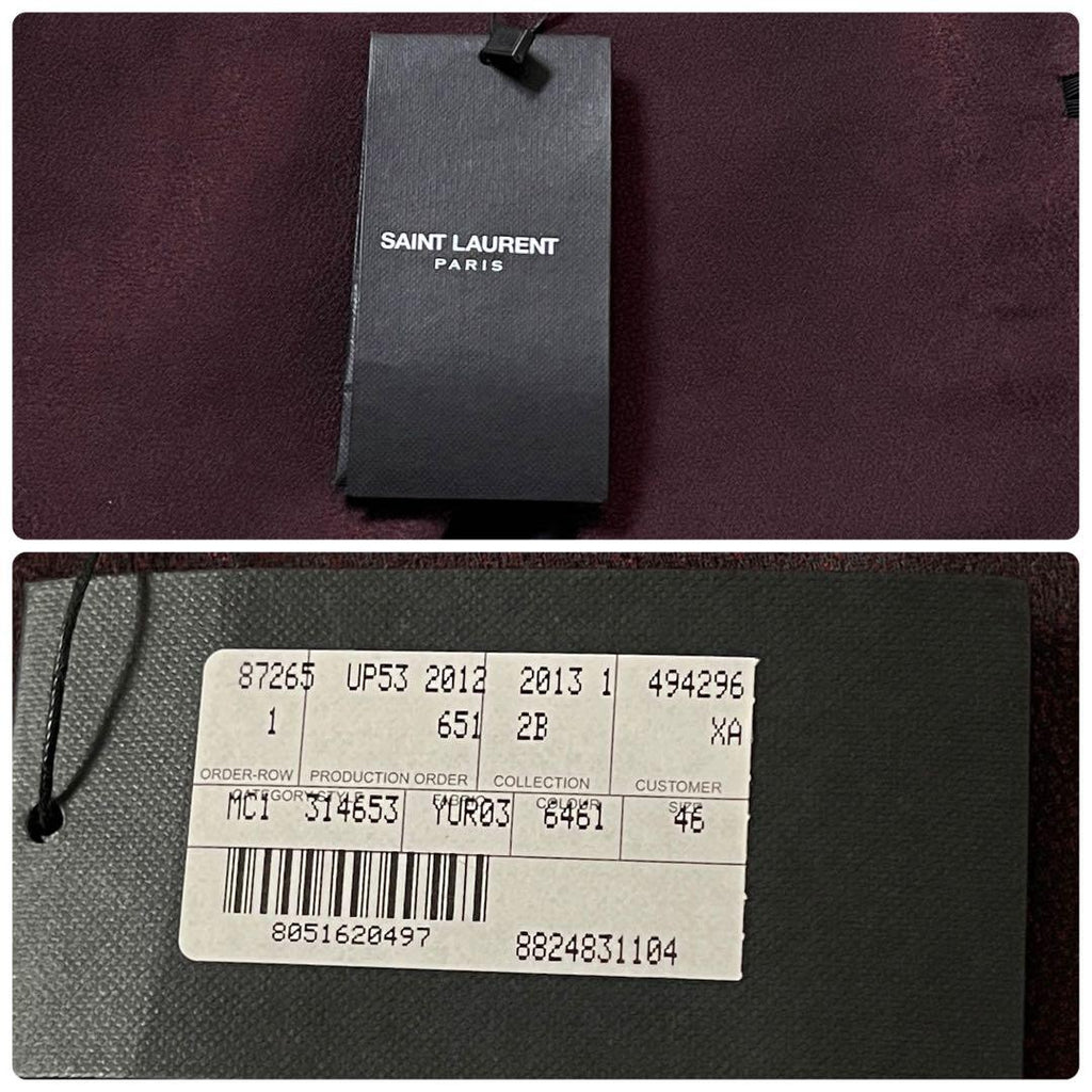 SAINT LAURENT Trimmed Smoking Jacket Hedi Era 13SS Size 46