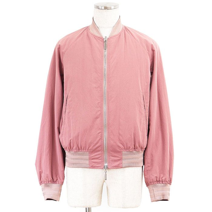 DIOR オブリーク リバーシブル パッド入りブルゾン MA-1ジャケット CDロゴ トロッター ミリタリー コットンナイロン ボルドー サイズ48