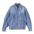 LOUIS VUITTON 23AW × Yayoi Kusama Zip-Up Denim Blouson Jacket Dot Pattern RM232H YN3 HOA30W Size 52