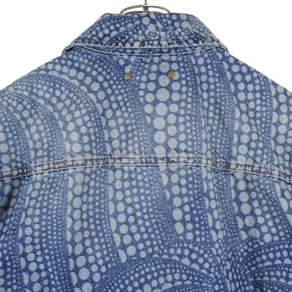 LOUIS VUITTON 23AW × Yayoi Kusama Zip-Up Denim Blouson Jacket Dot Pattern RM232H YN3 HOA30W Size 52