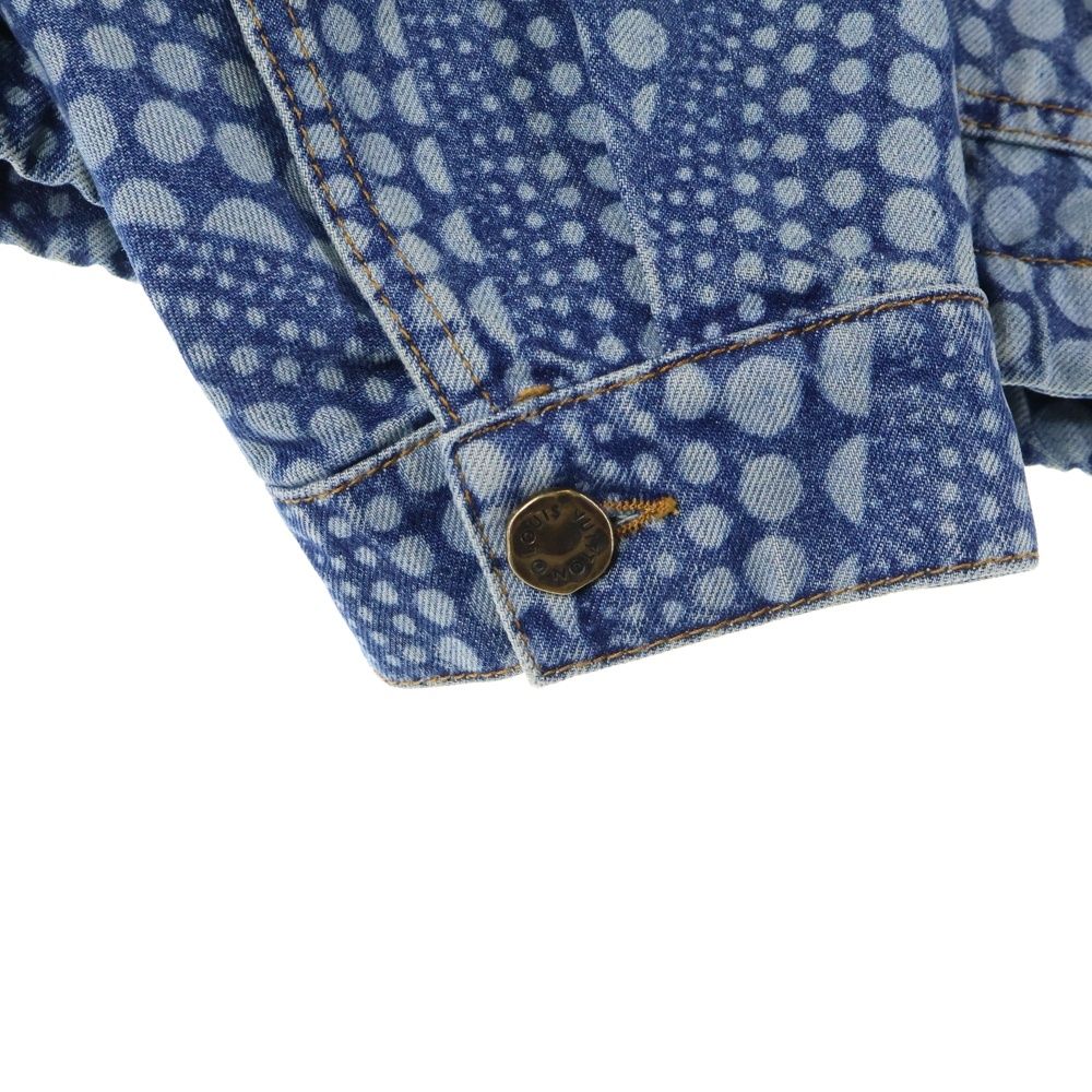 LOUIS VUITTON 23AW × Yayoi Kusama Zip-Up Denim Blouson Jacket Dot Pattern RM232H YN3 HOA30W Size 52