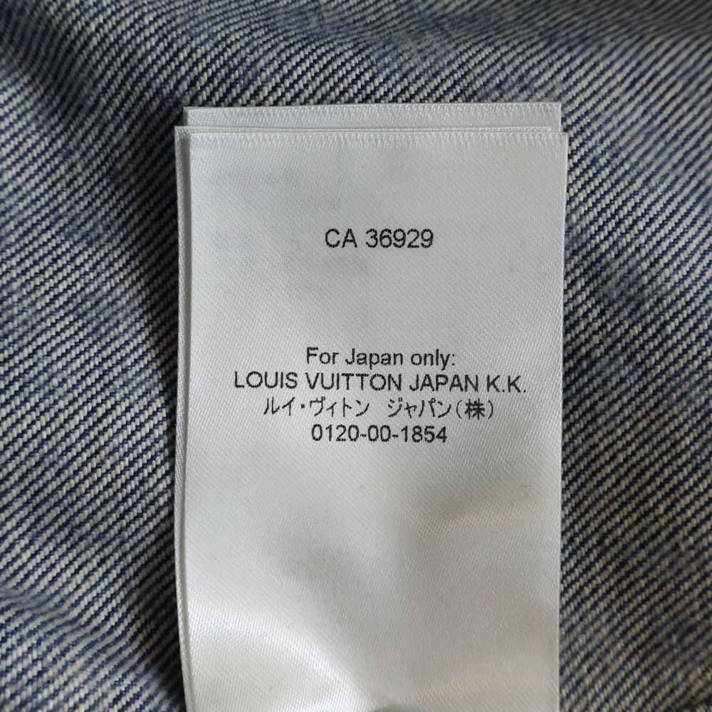 LOUIS VUITTON 23AW × Yayoi Kusama Zip-Up Denim Blouson Jacket Dot Pattern RM232H YN3 HOA30W Size 52
