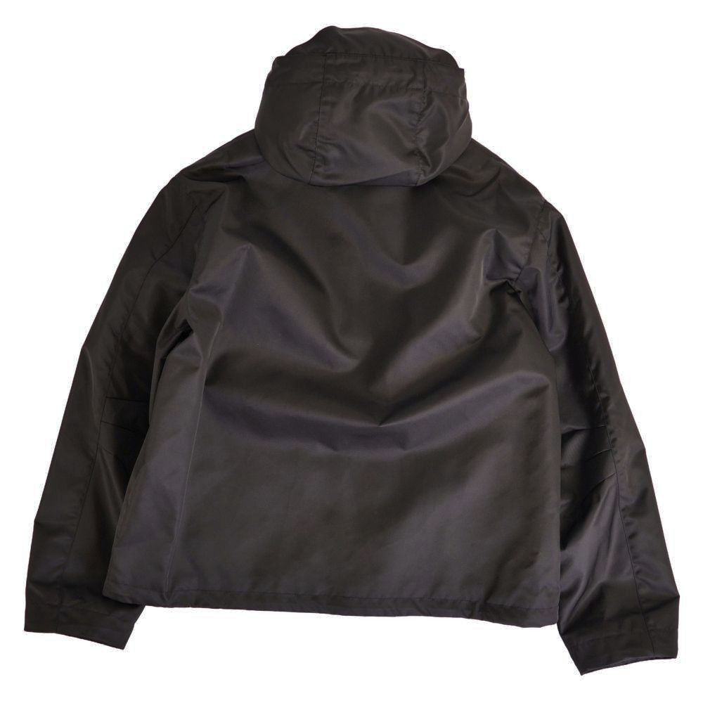 GUCCI Logo Embroidered Nylon Twill Jacket Black Size 48
