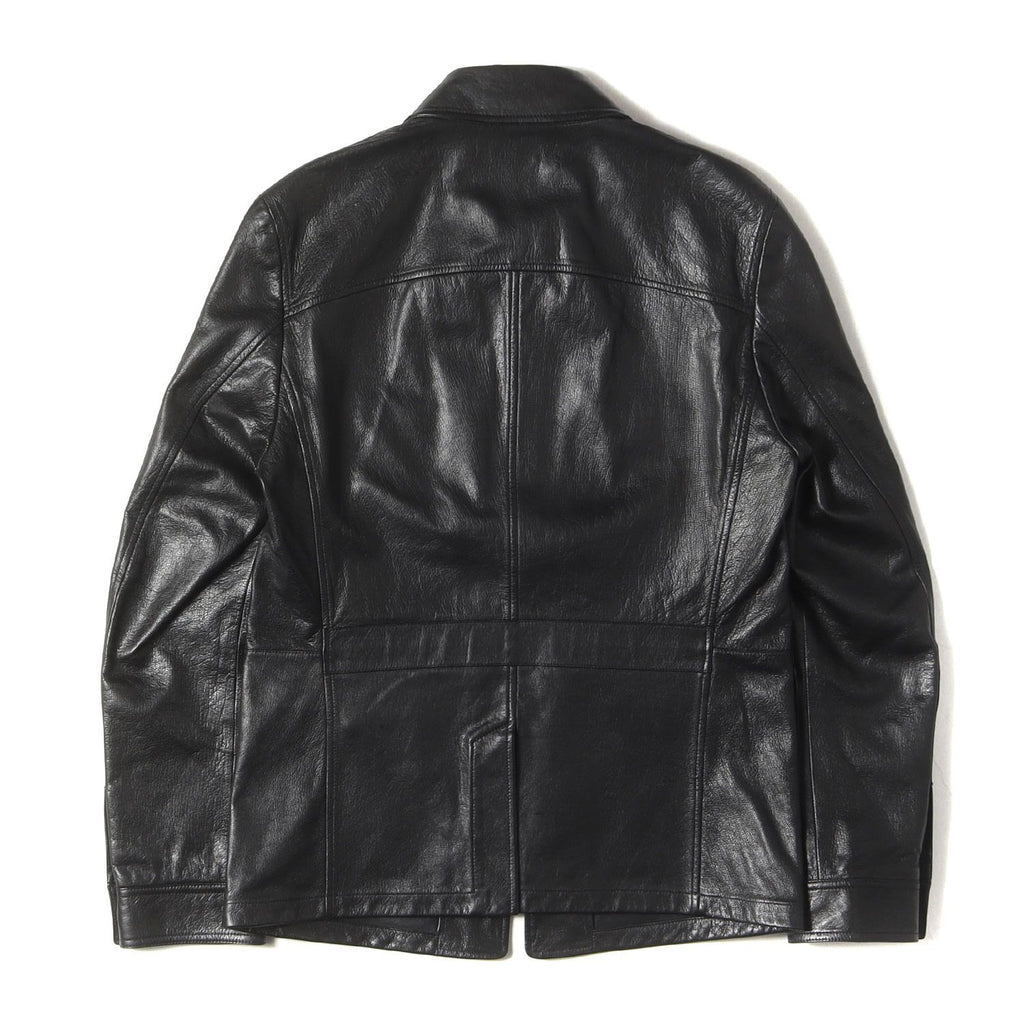 TOM FORD BI429 TFL572 Front Double Zip Goat Leather Jacket Black Size 50